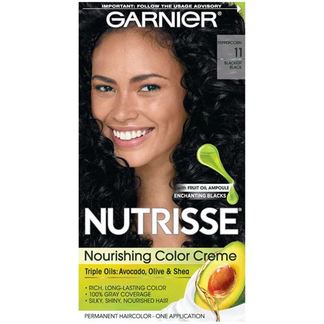 garnier nutrisse hair color black